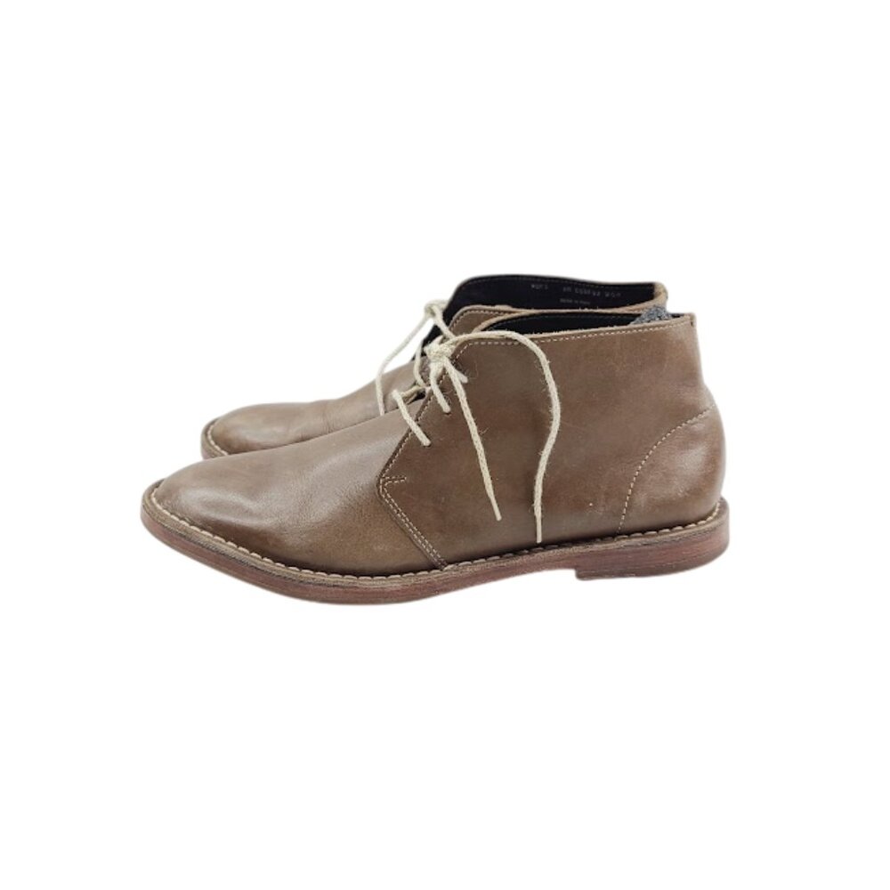 Cole Haan Men's Brown Leather Glossy Classic Lace Up Ankle Chukka Boot‎ Size 9M